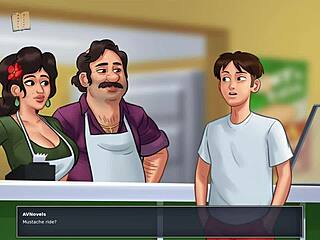 What happens in Summertime Saga 122 with big ass anime action?