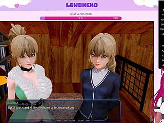 vtuber lewdneko casually plays harem hotel part 29 with twins in public