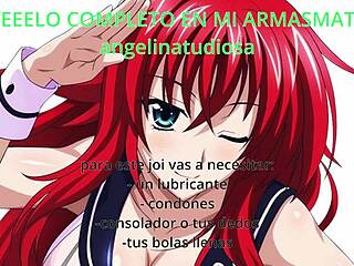 Anime hentai joi with rias gremory in study session