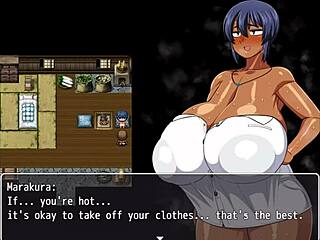 Tanned Girl Natsuki Enjoys Massive Tits Covered in Cum During Hentai Game Episode 13