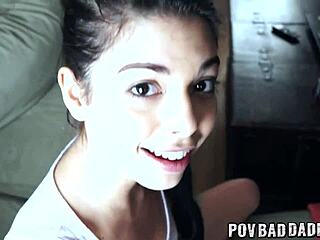 Wow, my stepdaughter loves riding cock in POV!