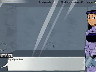 hey, watch me cum all over blackfire in this hentai game?