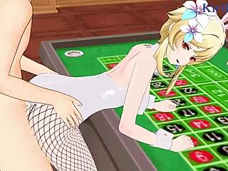 Yo, Paimon, Lumine, and Aether get wild in Genshin Impact hentai!