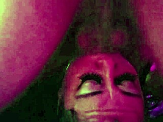 Brunette Cougar Sweeps Out The Pipes With Big Natural Tits