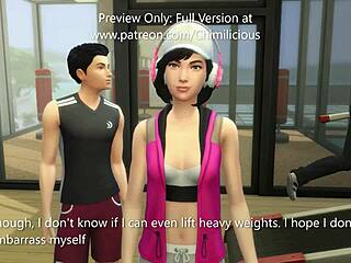 Intense Gym Riding With Horny Girlfriend