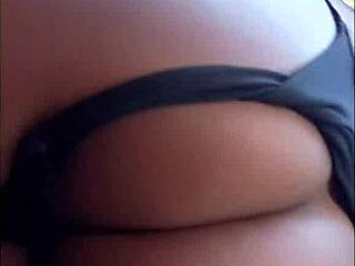 A cute Brazilian brunette gets her pussy eaten in the favela by an amateur.