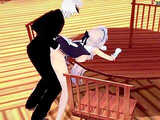 Intense Belfast Fucking at Restaurant in Azurlane Fantasy!