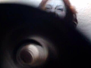 Vacuuming without panties in slippers