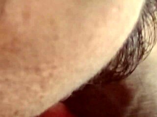 Guy gives lovely blowjob to partner in bedroom