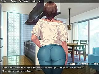 Caught Fapping To Step Mom's Friend, She Bends Over For Kitchen Doggy With Condom