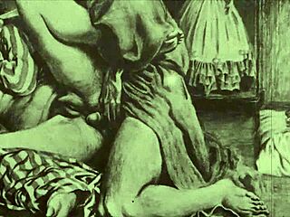 VINTAGE EROTIC ILLUSTRATION FROM JAPANESE ANIME