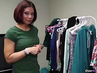 Super Sexy Mature Woman Handjob. POV With Big Monster Cock.