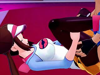 mei rosa practices sex training on bed adult version