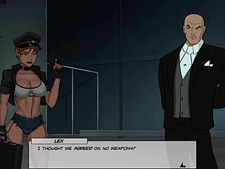 teen 18+ asian hentai bdsm leash training in dc comics game!