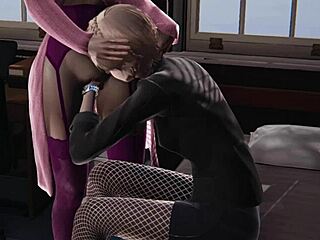 stocking-clad lesbians explore sensual animations in hentai style