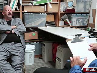 Mall officer fucks a teen shoplifter