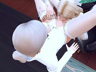 futanari secretary seduces boss into rough sex in sims 4 hentai