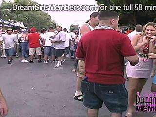 Exhibitionist Wives Flash Tits at Fantasy Fest