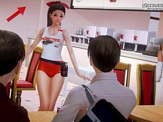 petite teen flaunts ass and tits in interview