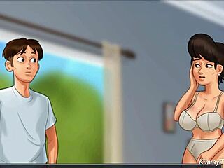 Summertime Saga shows church milf caught with police baton