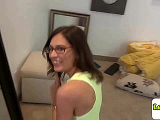 Petite teen Kacie Castle fucked hard by monster cock in POV