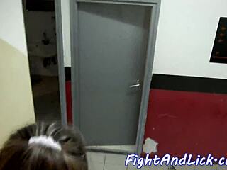 muscular dyke gets pussy licked after european wrestling fight