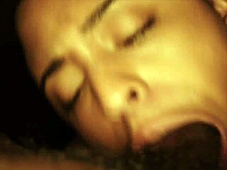 Innocent stepdaughter discovers stepparents having sex on sofa, joins in anal and learns blowjob