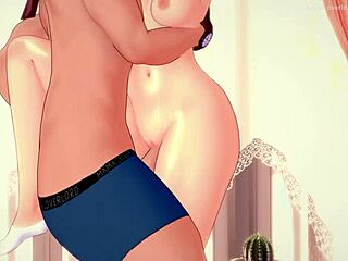 gwen is alone at home wanting to have fun in adult hentai version