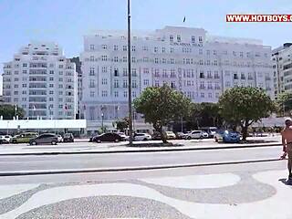 hey guys, check out these young carioca guys pounding the russian tourist's ass in a wild group anal threesome with monster cocks