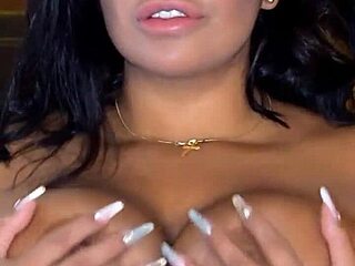 Curvy stepmom seduces stepson with big tits, fucking for social media fame