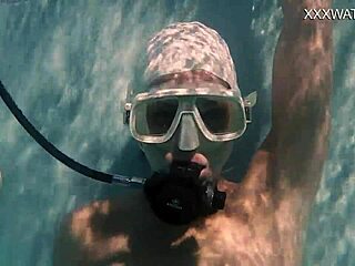 petite brunette pornstar relaxes alone