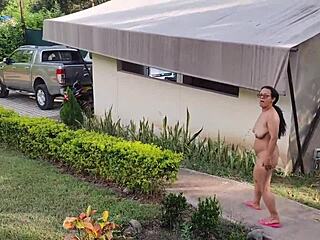 gizelle blanco and arla taylor, sexy brunettes with amazing big boobs, licking friend's pussy deep close-up