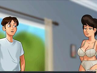 Summertime Saga shows church milf caught with police baton