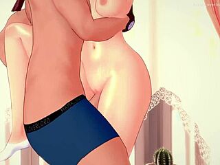 gwen is alone at home wanting to have fun in adult hentai version