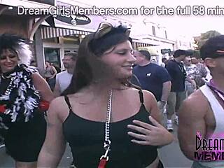 Exhibitionist Wives Flash Tits at Fantasy Fest