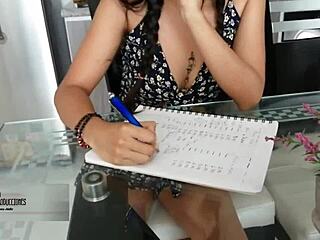 Latina Deepthroat Creampie Reward for Homework Help