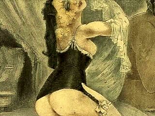 Explore vintage erotic illustrations from antique cartoons and anime