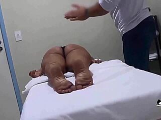 ninfeta enjoys massage, cums, then fucks masseuse caught on hidden camera