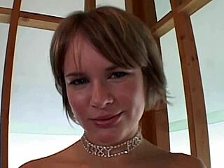 submissive blonde kisses feet, sucks cock, gives asshole to master, oops sorry!