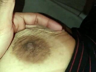 she fell asleep on my lap while watching netflix, so i secretly filmed her beautiful saggy tits, imagine them with milk