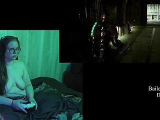 naked brunette plays deadspace part 2