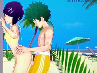 Momo Yaoyorozu And Kyoka Jiro Intense Sex With Izuku Midoriya