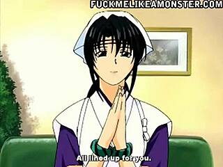 Hentai Babe Endures Rough Pounding