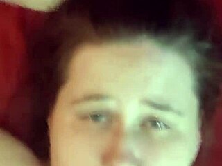 this amateur is getting her face dumped with cum, looks so intense and messy