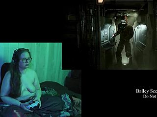 naked brunette plays deadspace part 2