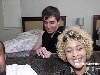 mexican and ebony remi dolce take big black cock in threesome