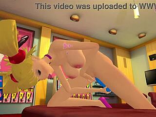 Naughty Blonde Enjoys Double Penetration with Toys in 3D Hentai