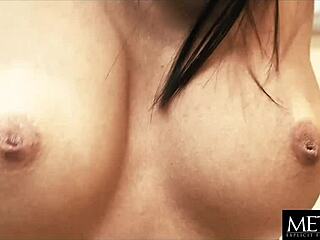 hot asian babe masturbates in bathroom to intense orgasm with clit play