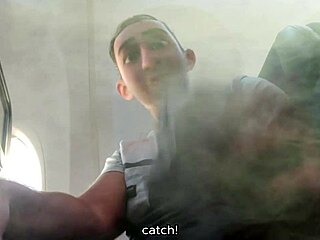 Step Gay Dad and Mile High Guy Get Naughty on the Flight