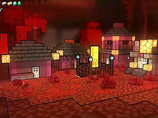 Hornycraft parody hentai game: Warden craves Steve's huge cock creampie in yoga pants outfit, anime 3D tits bouncing.